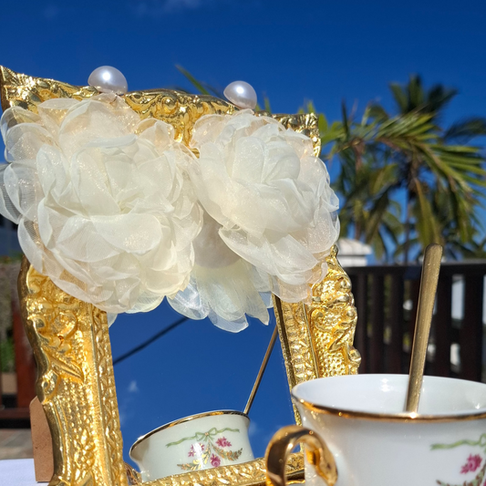 Les Boucles d'oreilles "Cassandre" Blanche😍