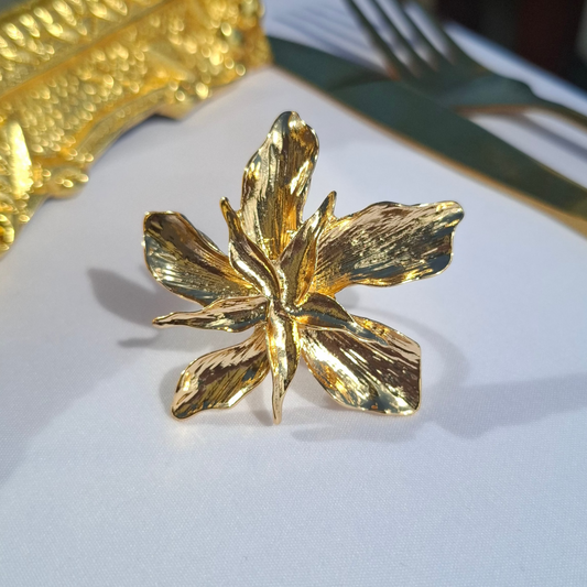 La Bague " Tamara" dorée ajustable