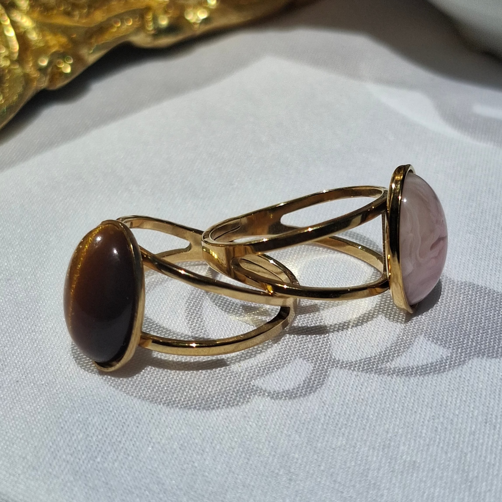 La Bague ajustable " CHRISTELLE " rose
