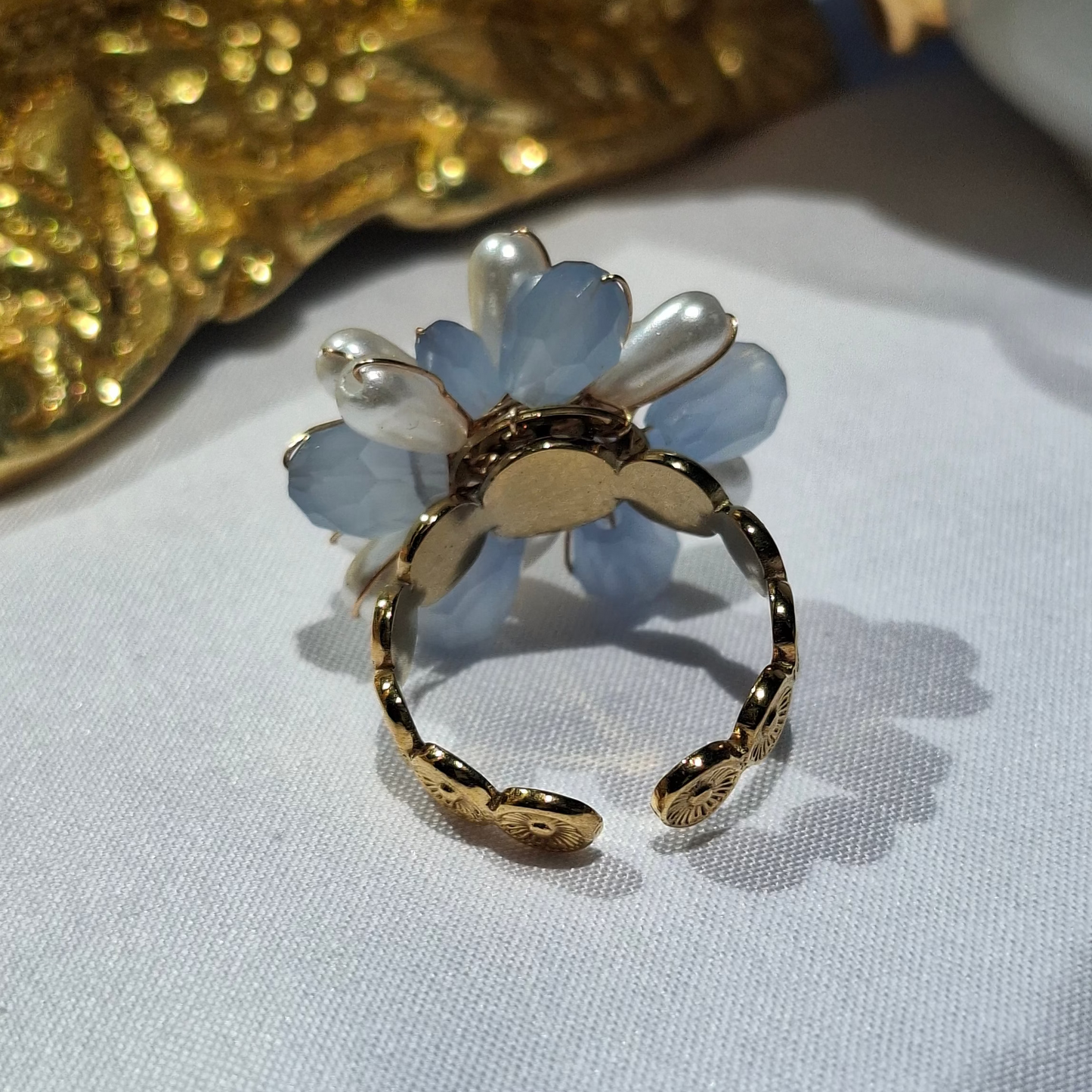 La Bague ajustable " BETTY" bleue