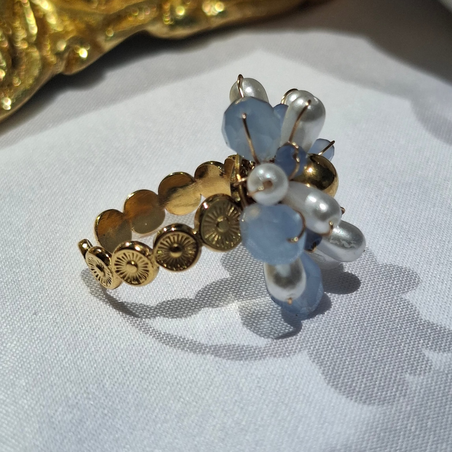 La Bague ajustable " BETTY" bleue