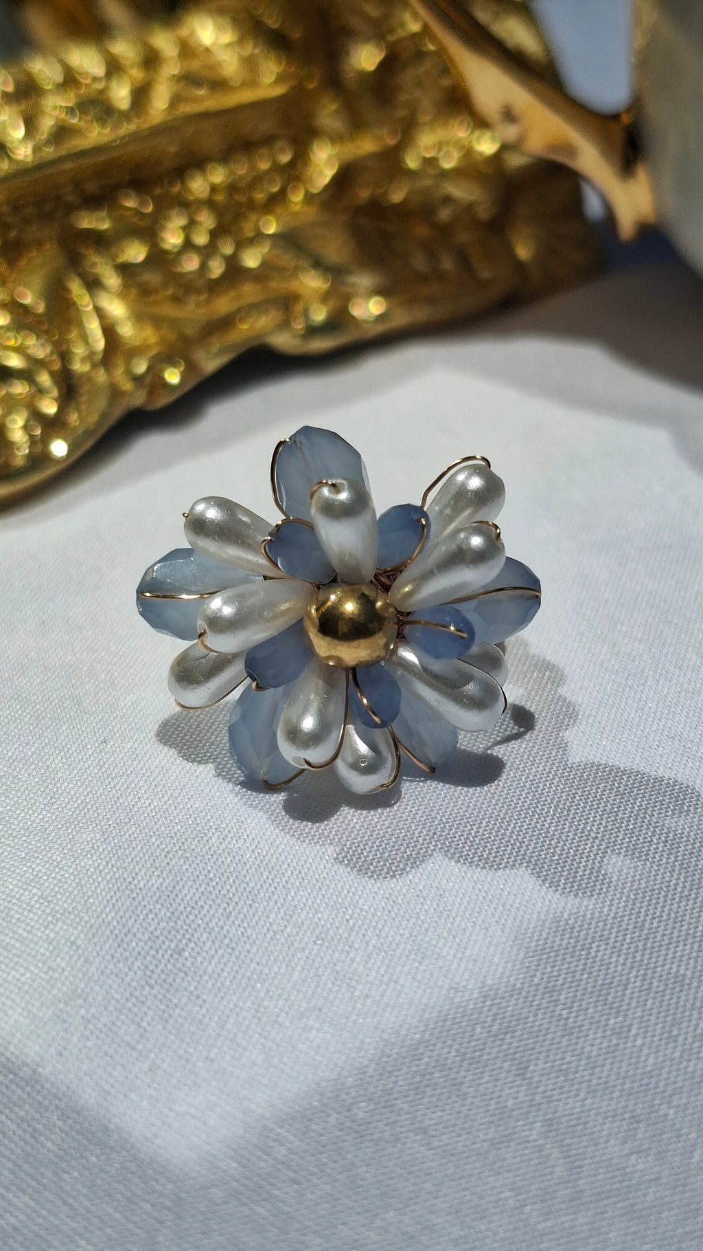 La Bague ajustable " BETTY" bleue