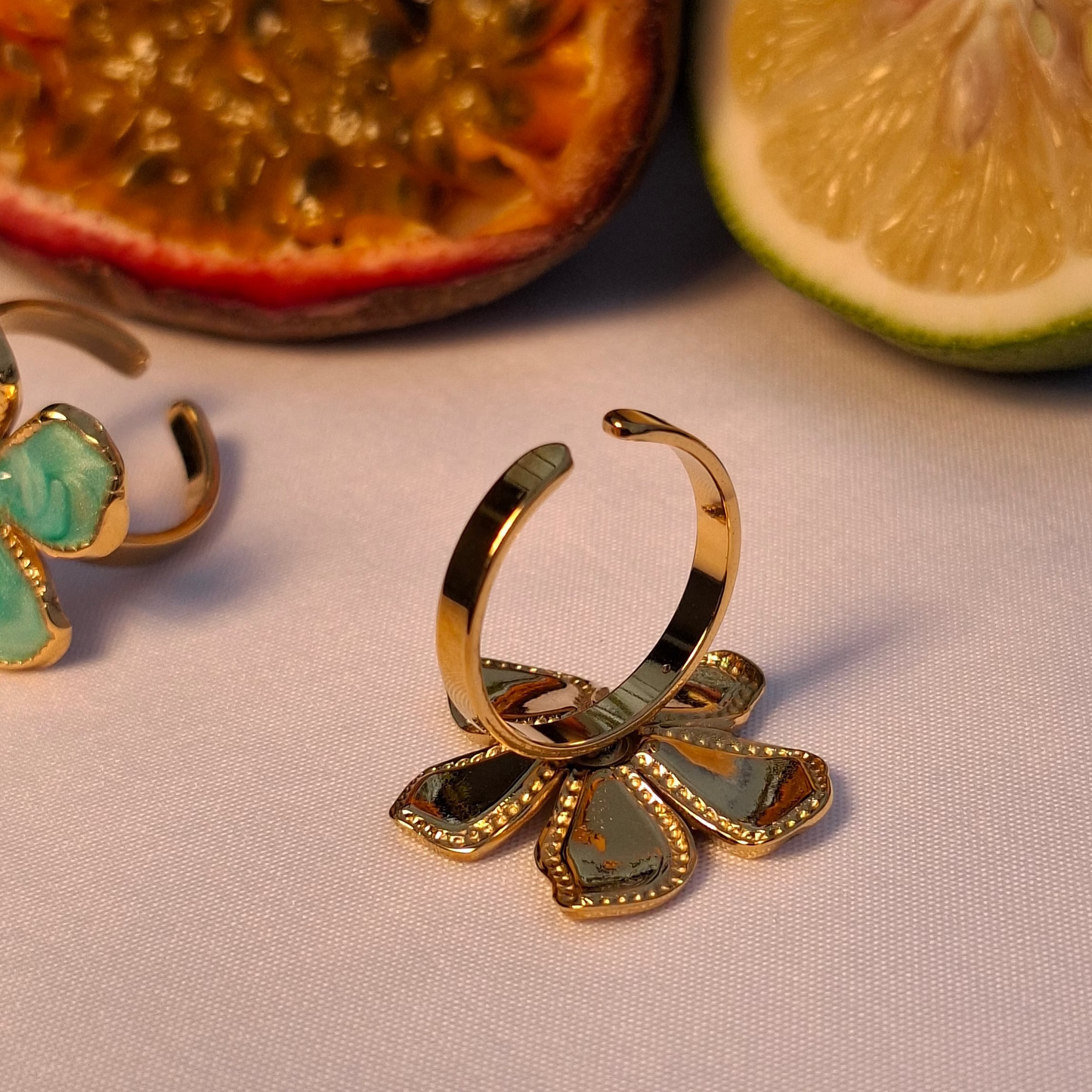 La Bague " MIMOSE " rose