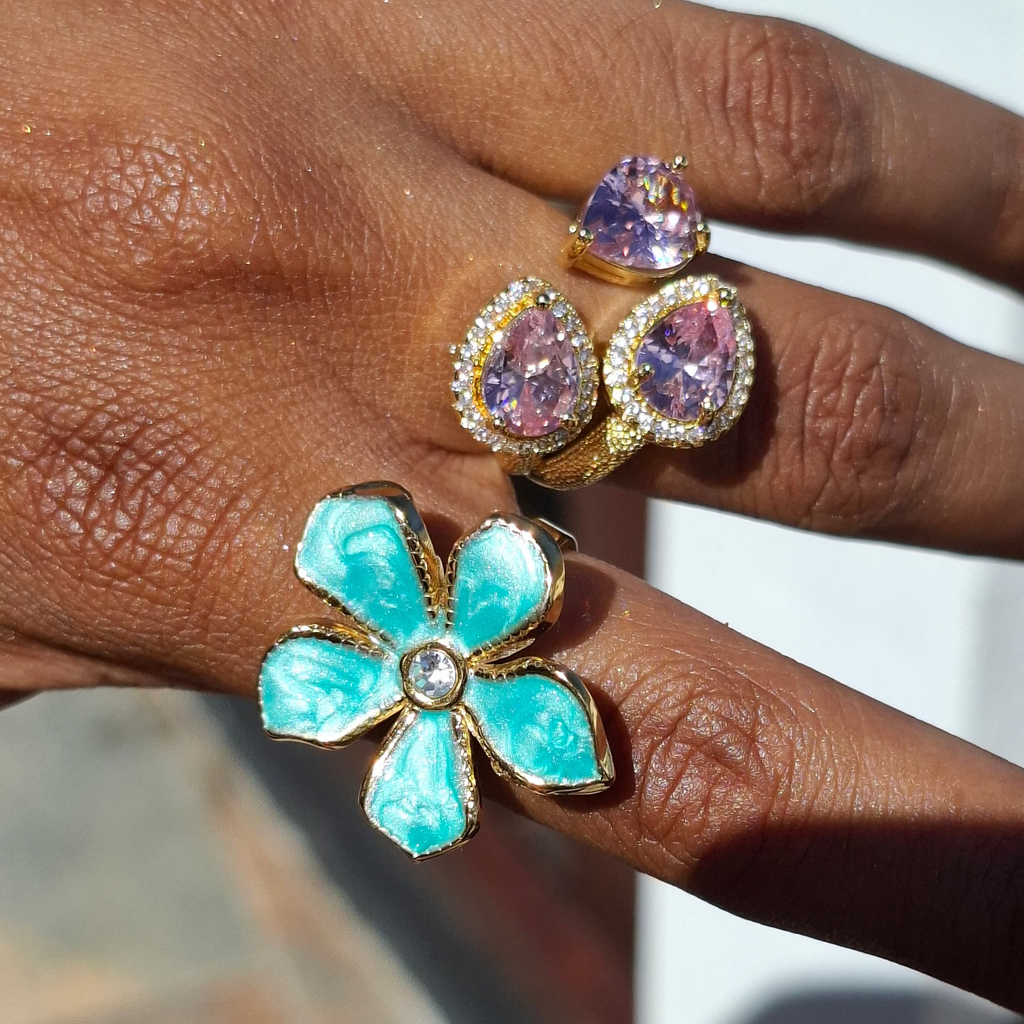 La Bague " MIMOSE " Bleu