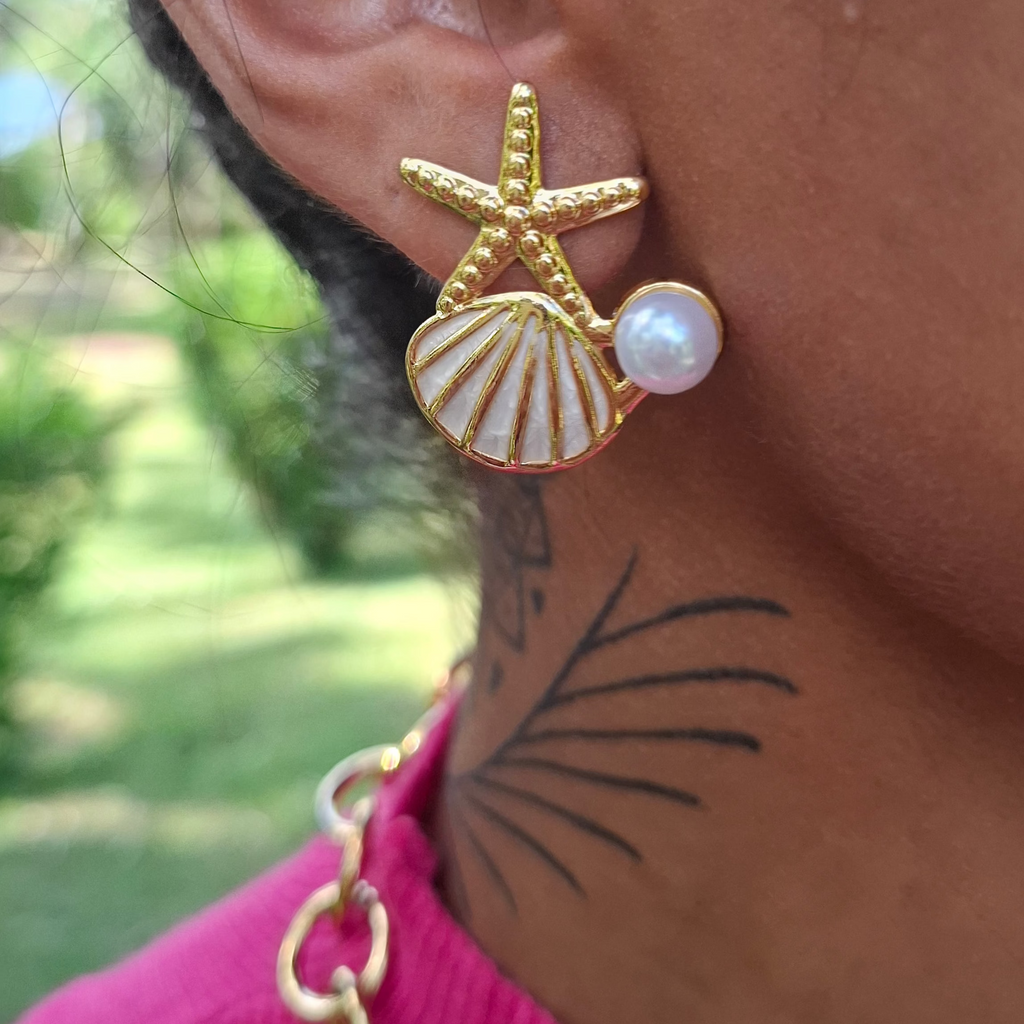 Les Boucles "MARIMAR" blanche😍