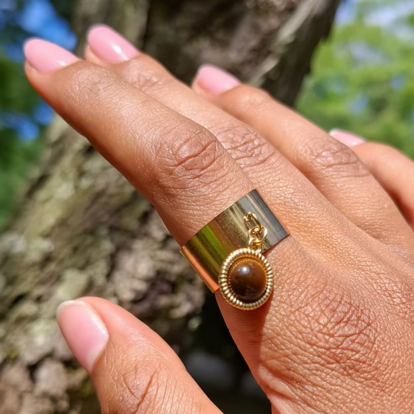 La Bague breloque "NOËLLINE" ajustable✨