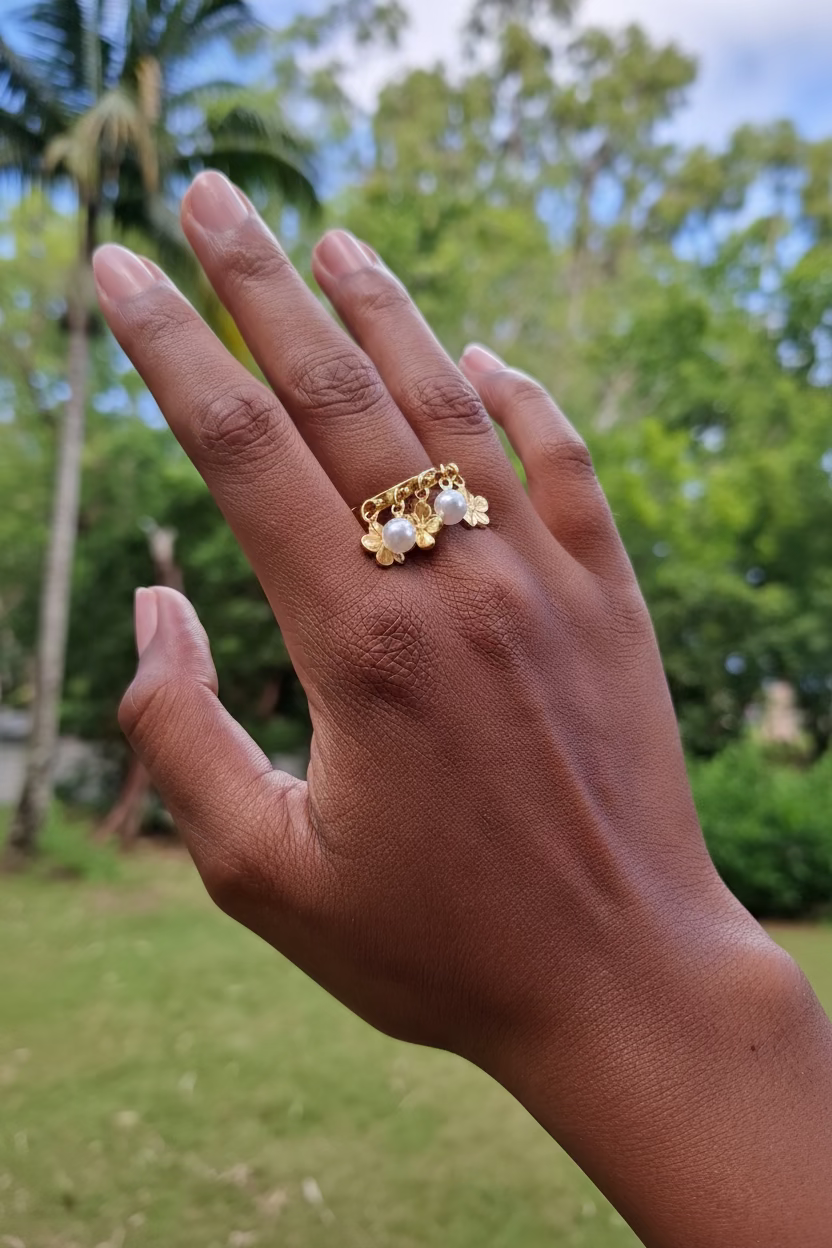 La Bague breloque ajustable "SAMANTHA"🏵️