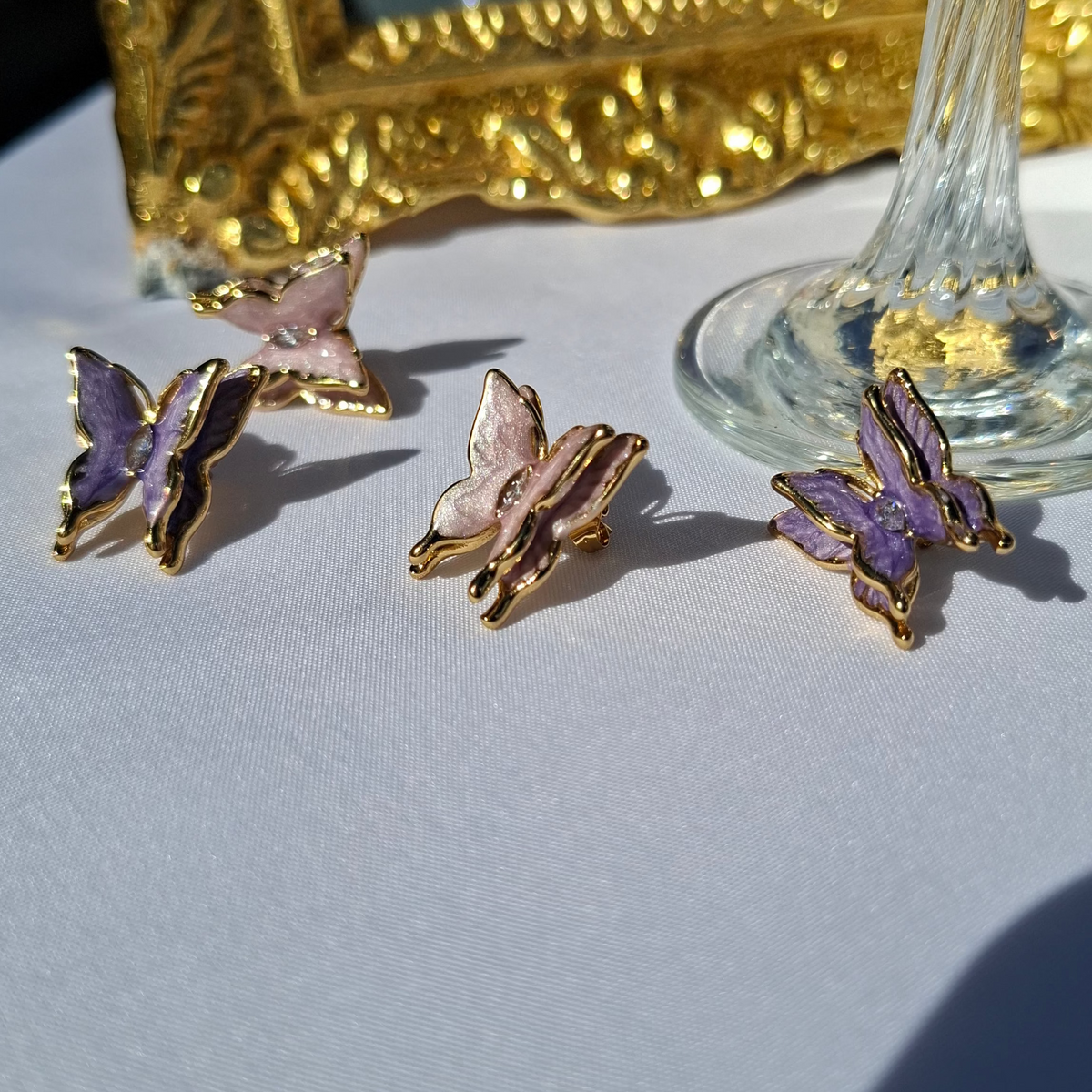 Les Boucle "PAPILETTE" Mauve🔥