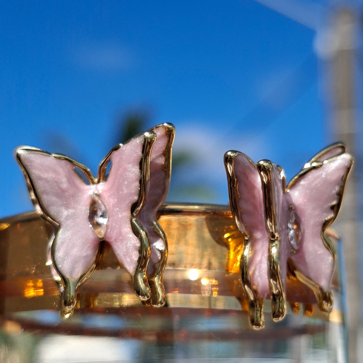 Les Boucle "PAPILETTE" rose🥰