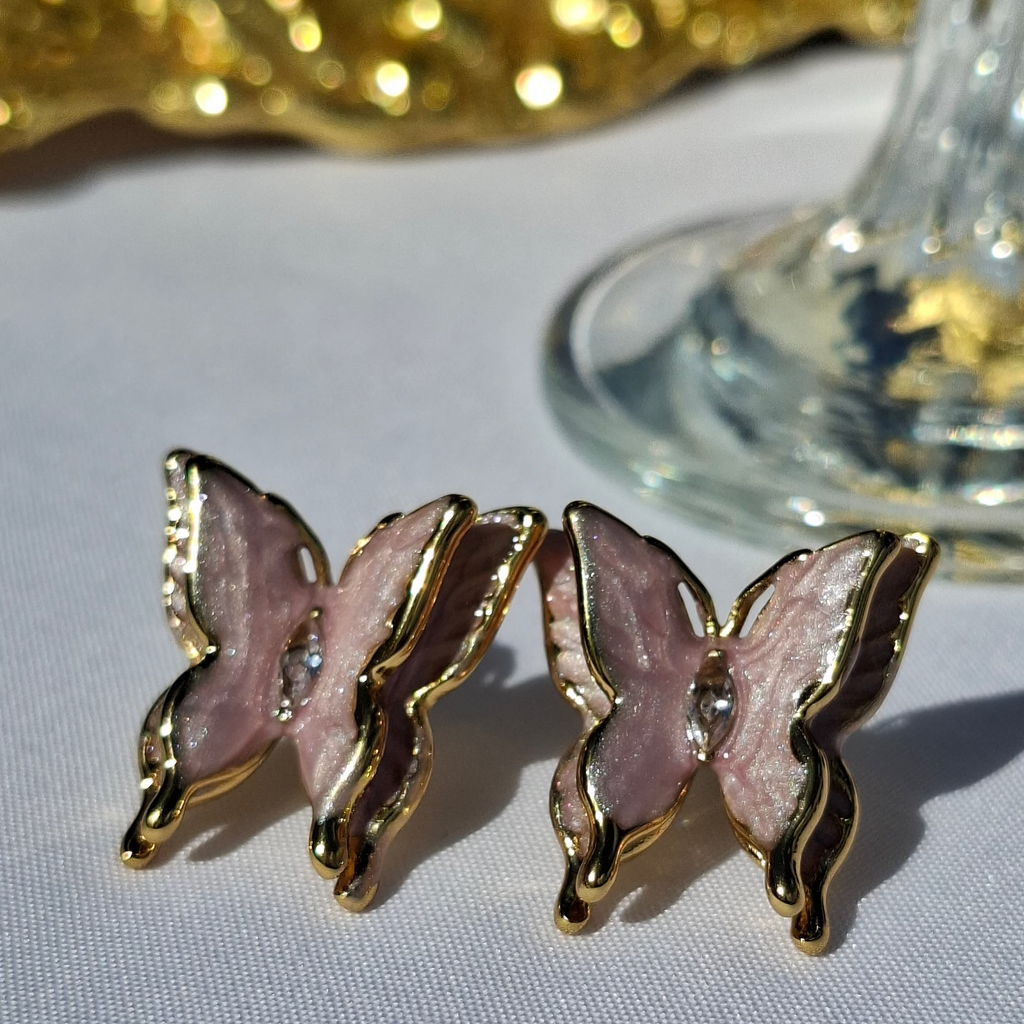 Les Boucle "PAPILETTE" rose🥰