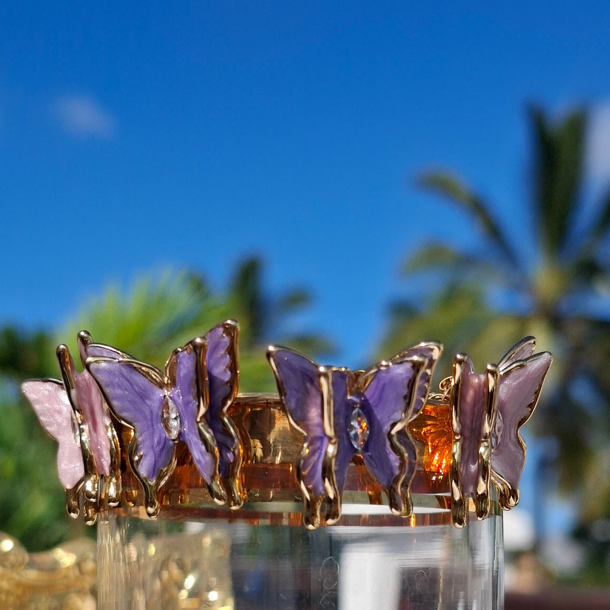 Les Boucle "PAPILETTE" Mauve🔥