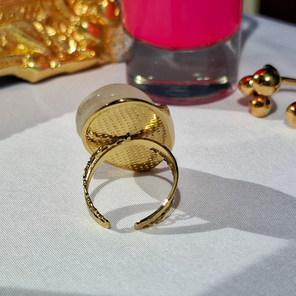 La Bague ajustable " DALIA " 🥰 blanche