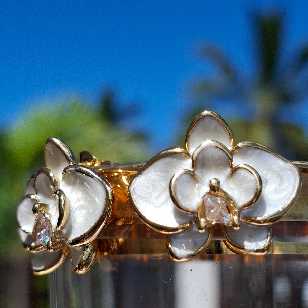 Les Boucles "ORCELLIA " blanche