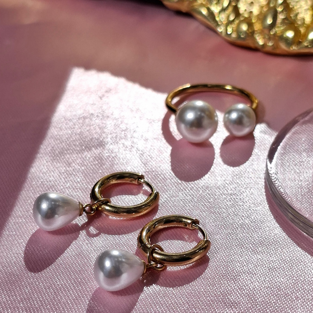 Le Duo "EMELINE" boucles + bague❤️‍🔥