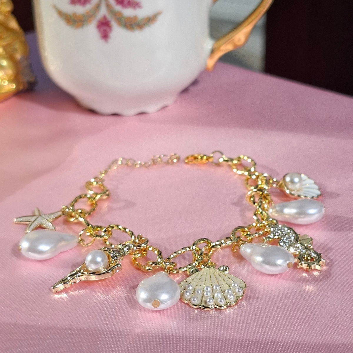 Le Bracelet "SHANICE" acier + breloques en laiton❤️‍🔥