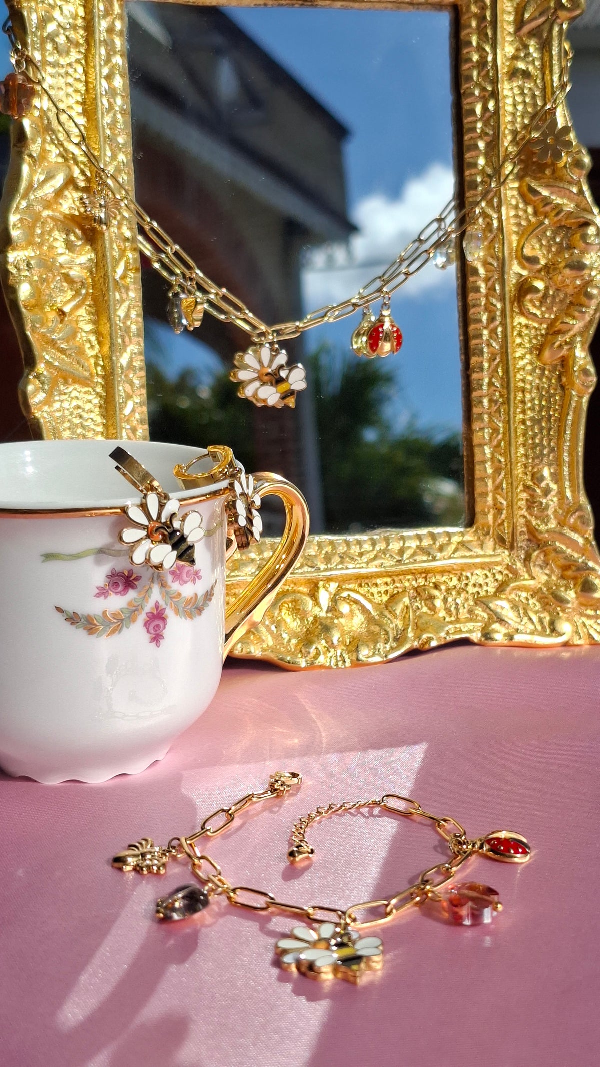 Le TRIO " FÉE-EN-PLUS" (Collier + Bracelet + Boucles )