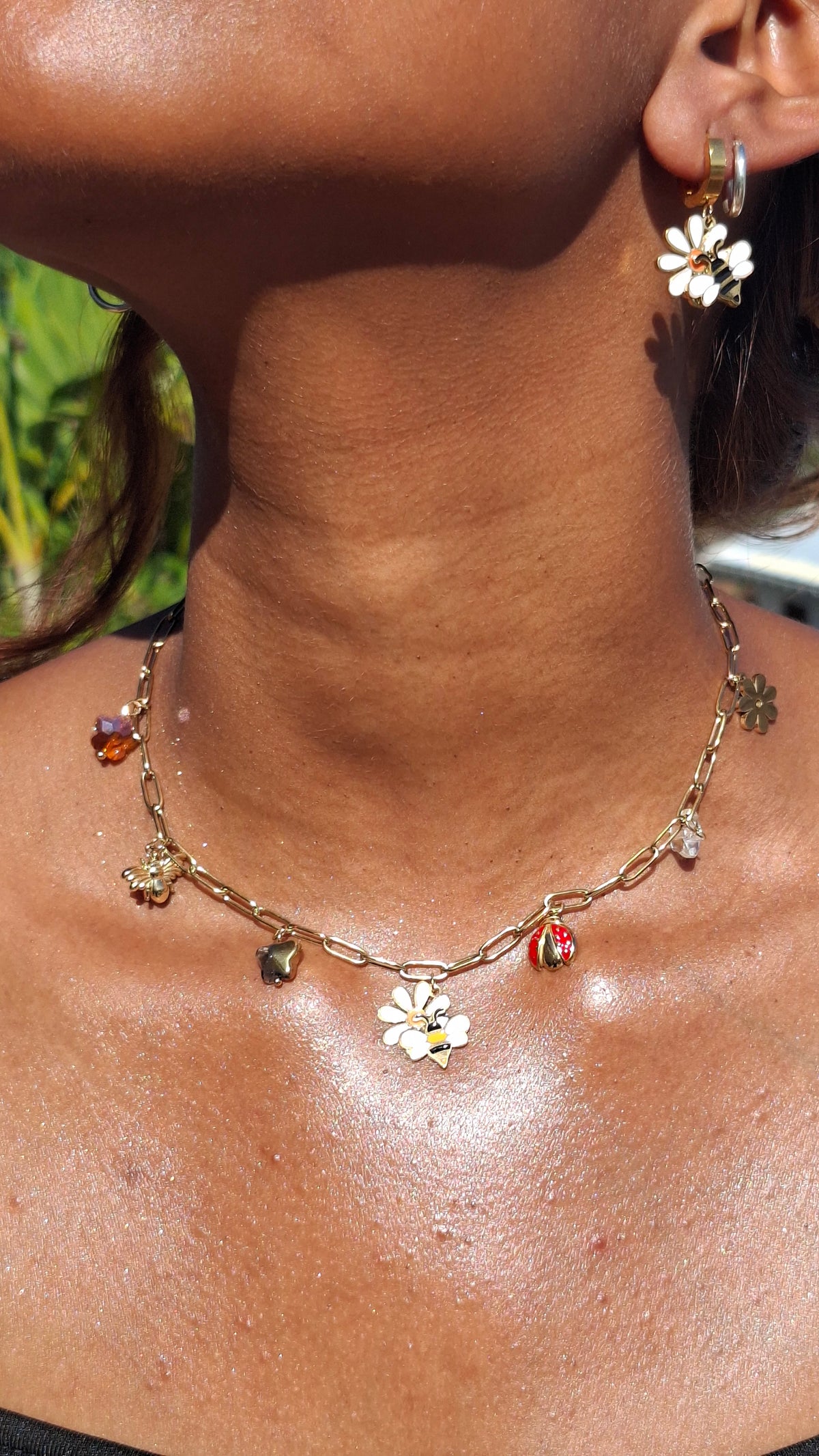 Le TRIO " FÉE-EN-PLUS" (Collier + Bracelet + Boucles )