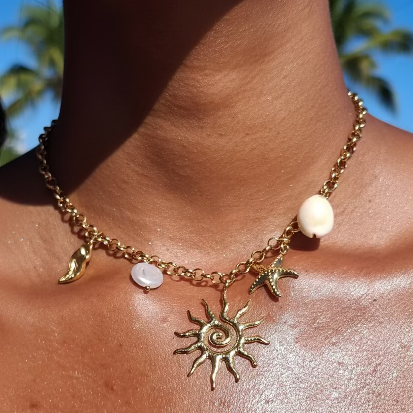 Le Collier "VIRGINIE" à breloques