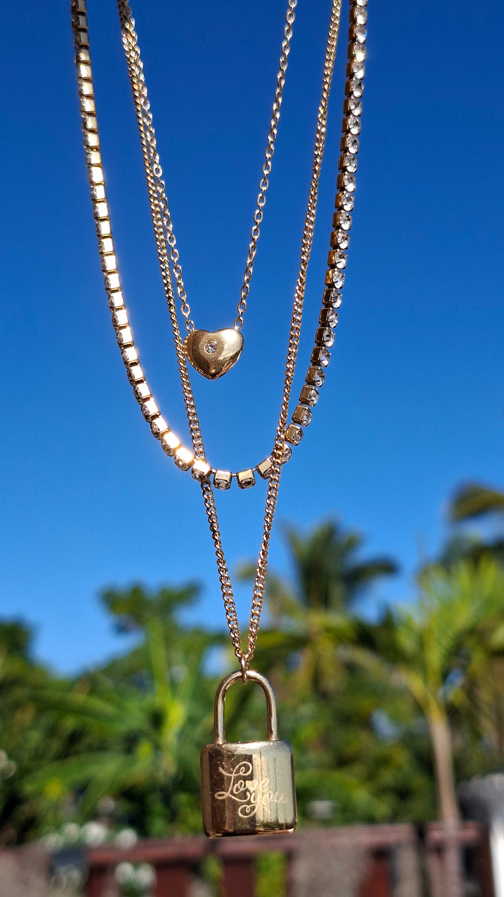 Le Collier à 3 couches " TENDRE AMOUR"