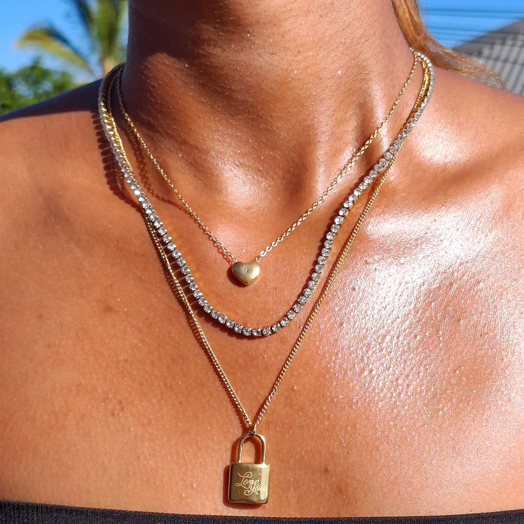 Le Collier à 3 couches " TENDRE AMOUR"