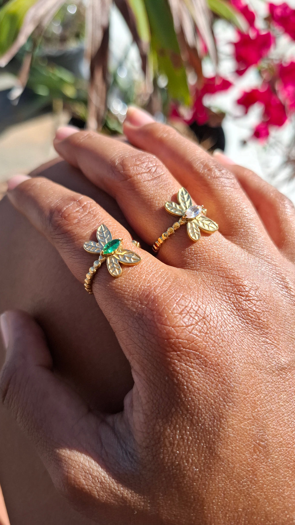 La Bague " TI BEBETTE " zircon vert