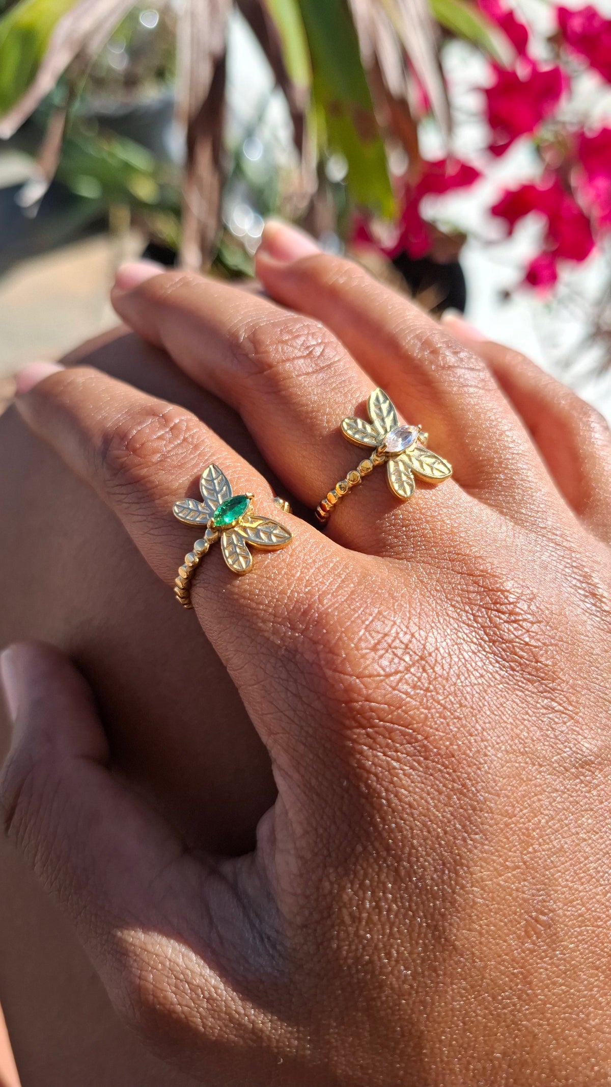 La Bague " TI BEBETTE " zircon vert