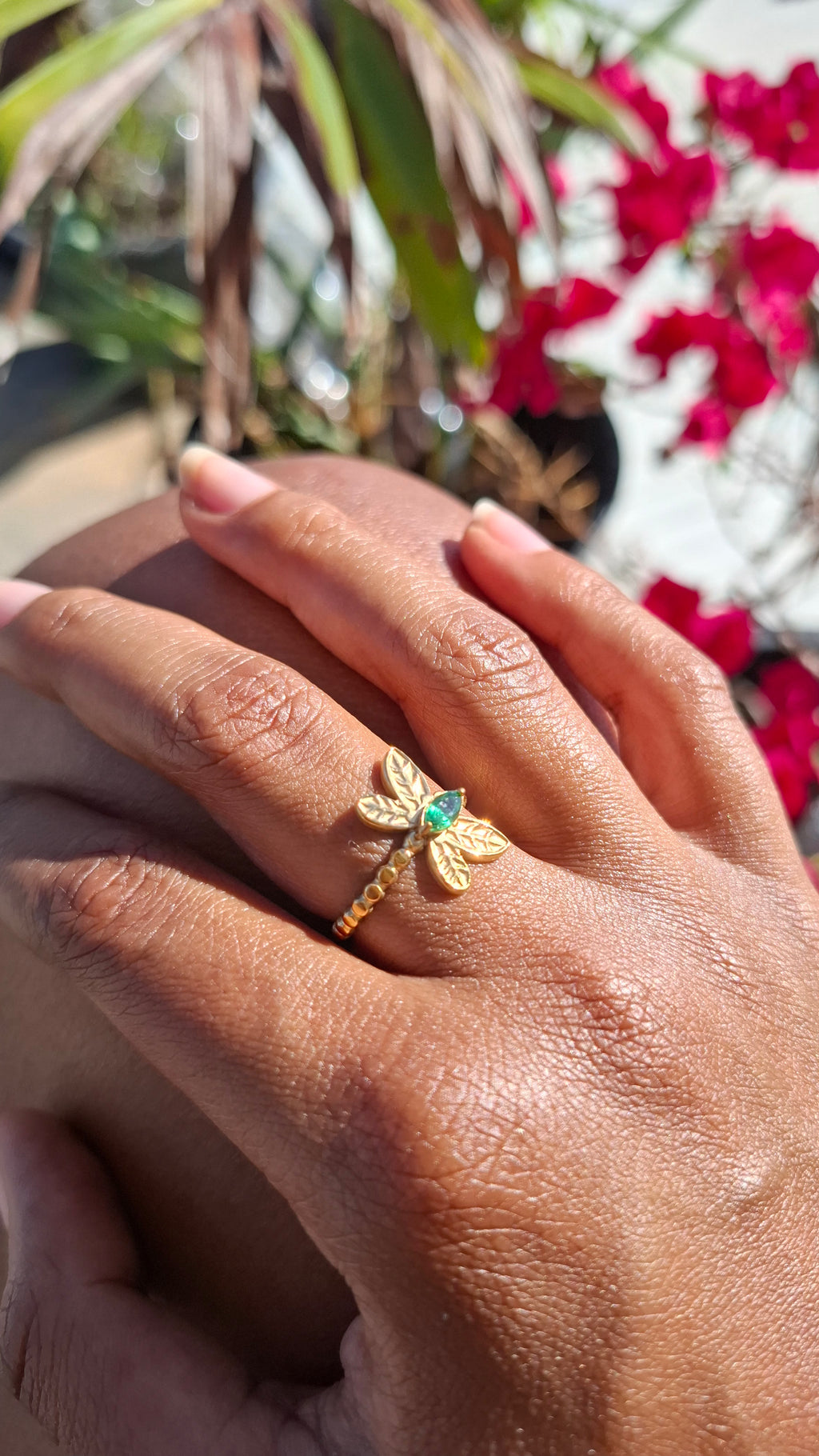 La Bague " TI BEBETTE " zircon vert