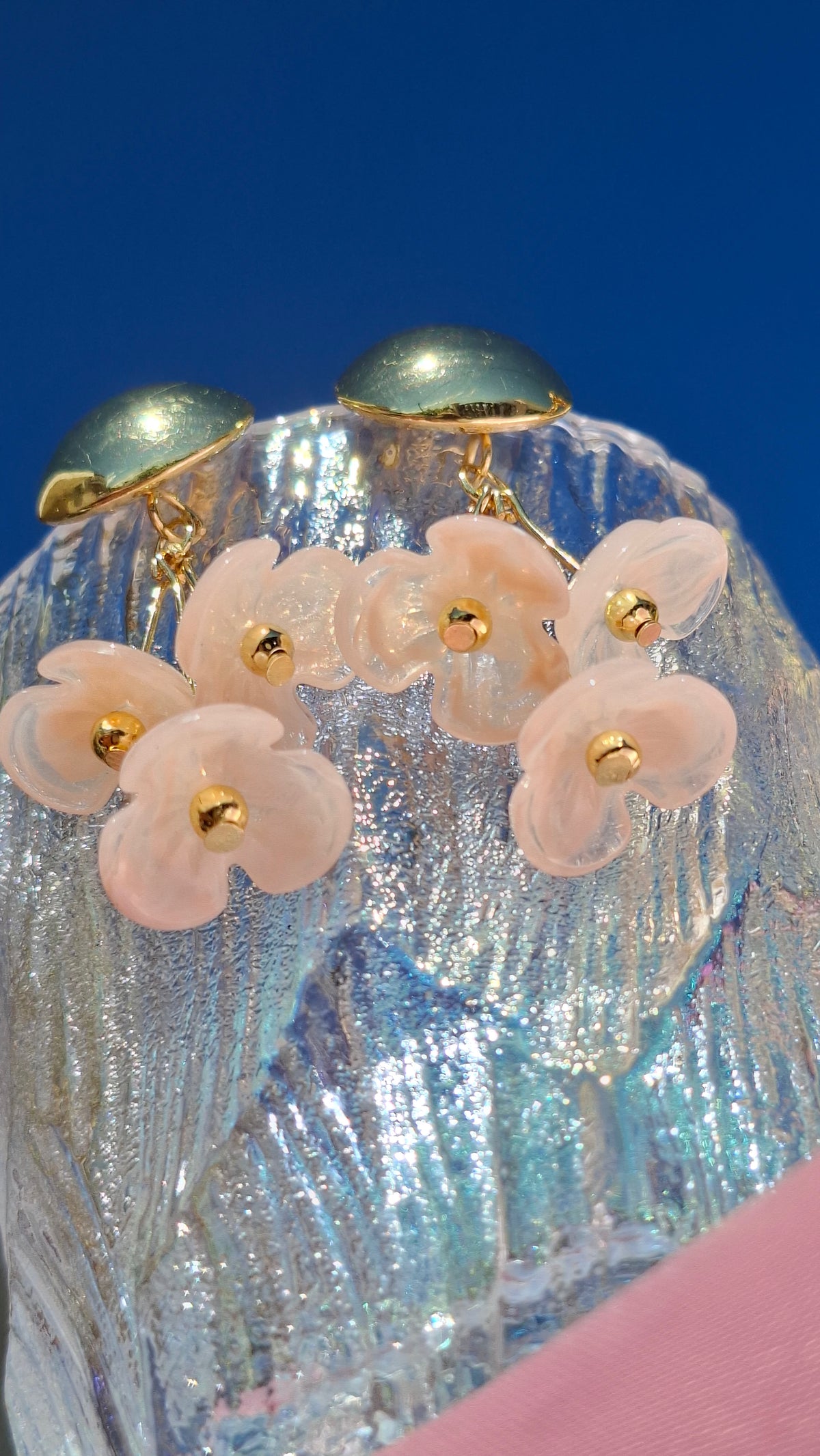 Les Boucles "JOCIA" Rose tendre