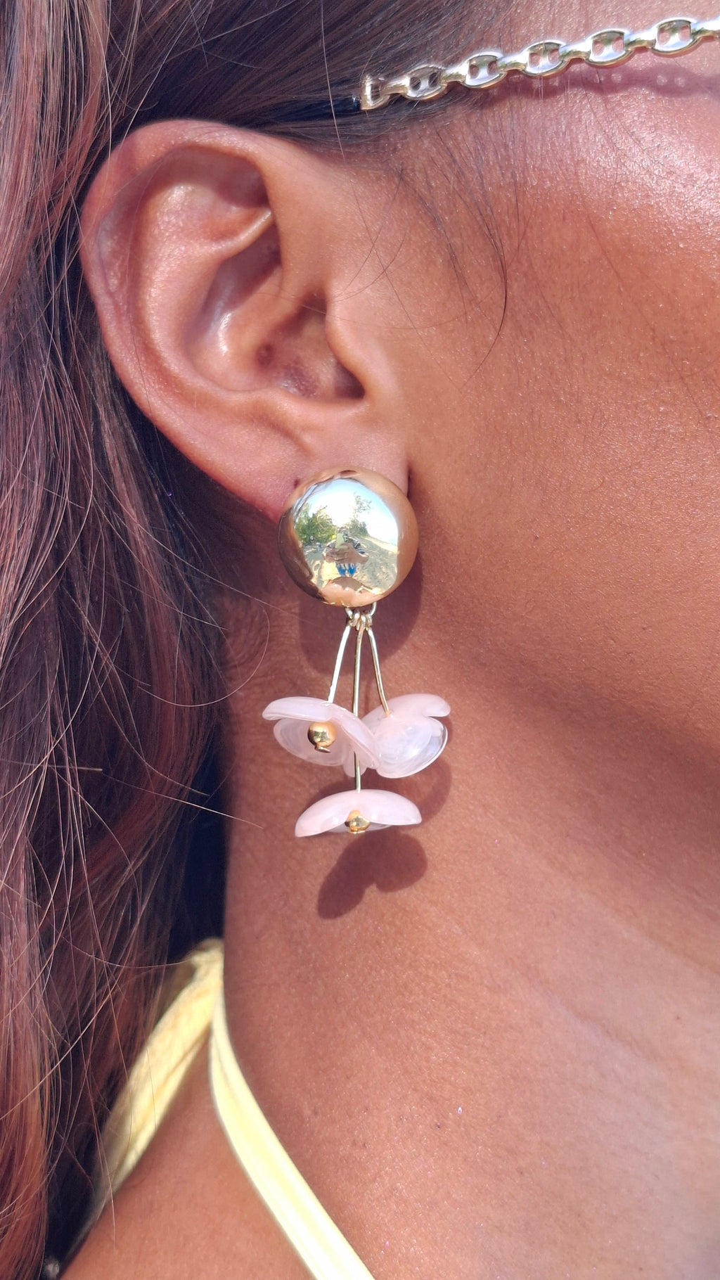 Les Boucles "JOCIA" Rose tendre