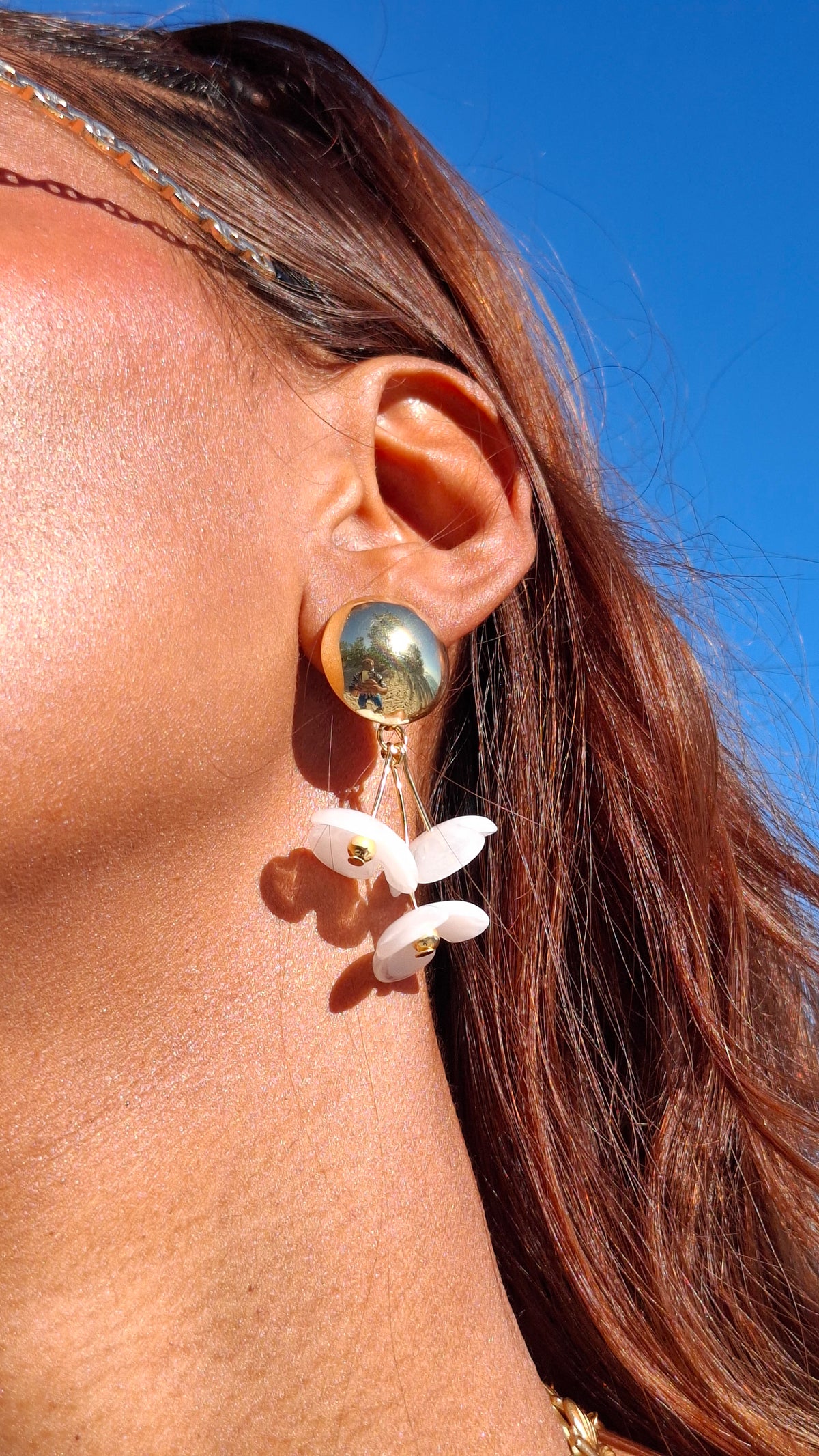 Les Boucles "JOCIA" blanche