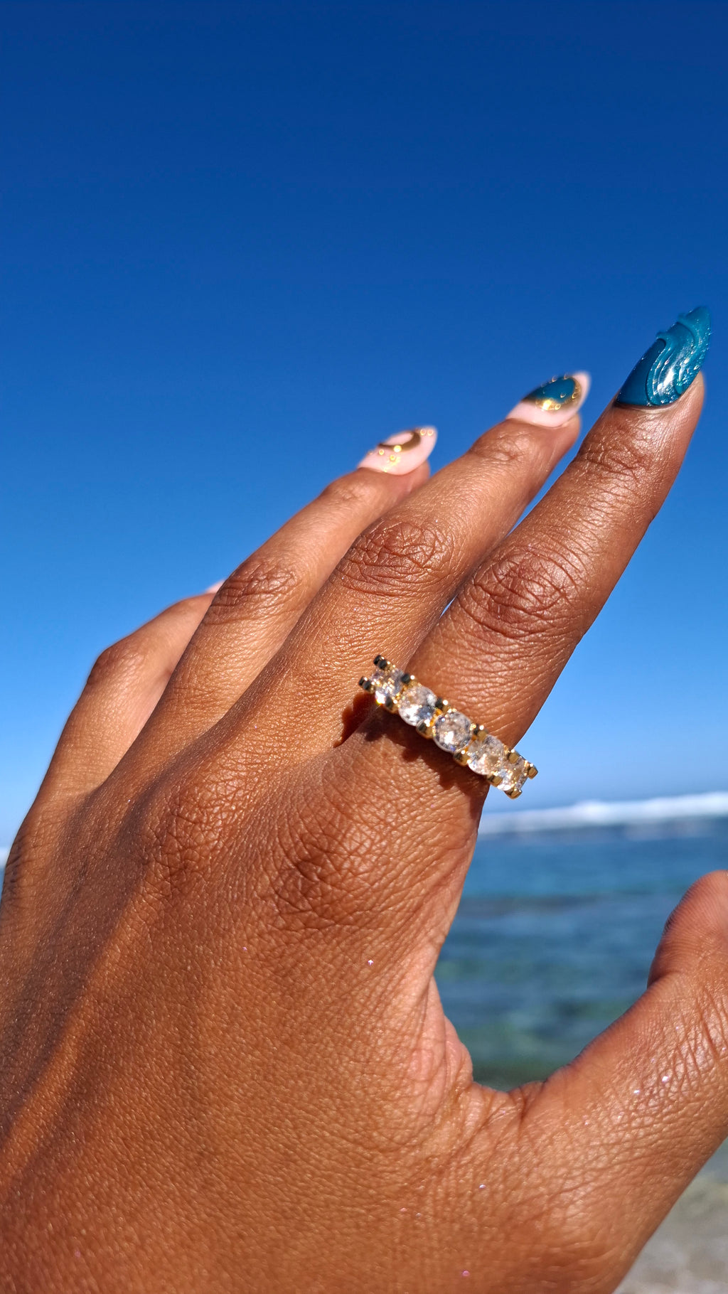 La Bague " KLATTE" zircon mauve