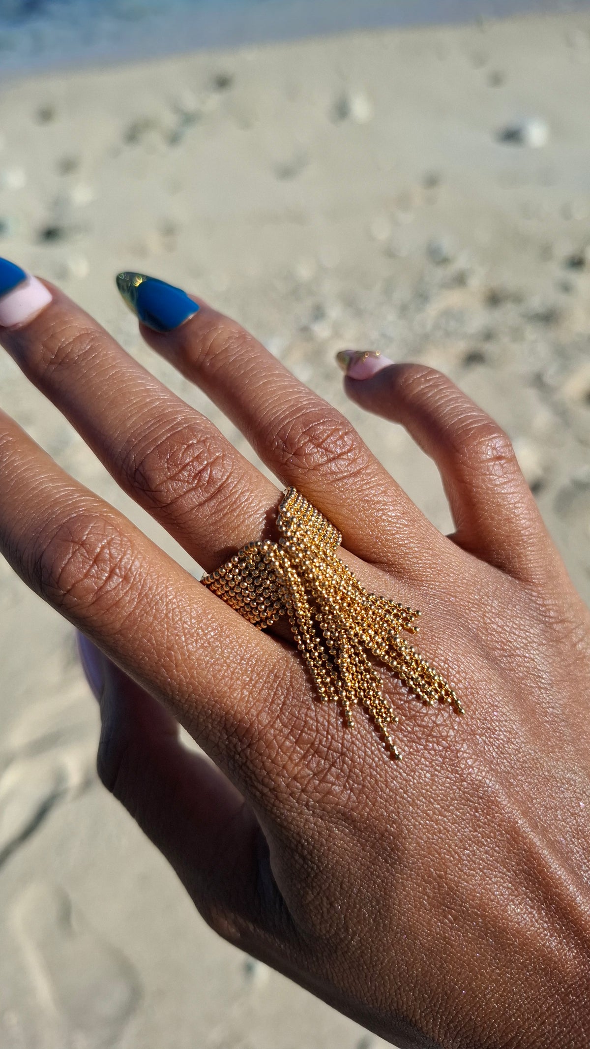 La Bague " CHOUKETTE "ajustable à franges