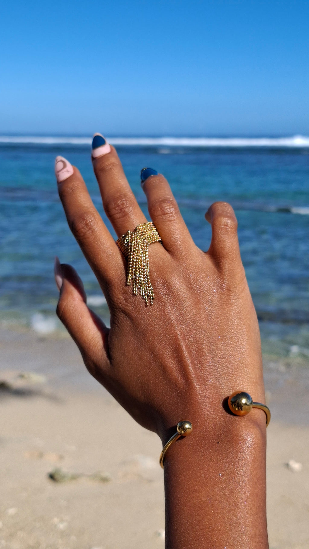 La Bague " CHOUKETTE "ajustable à franges