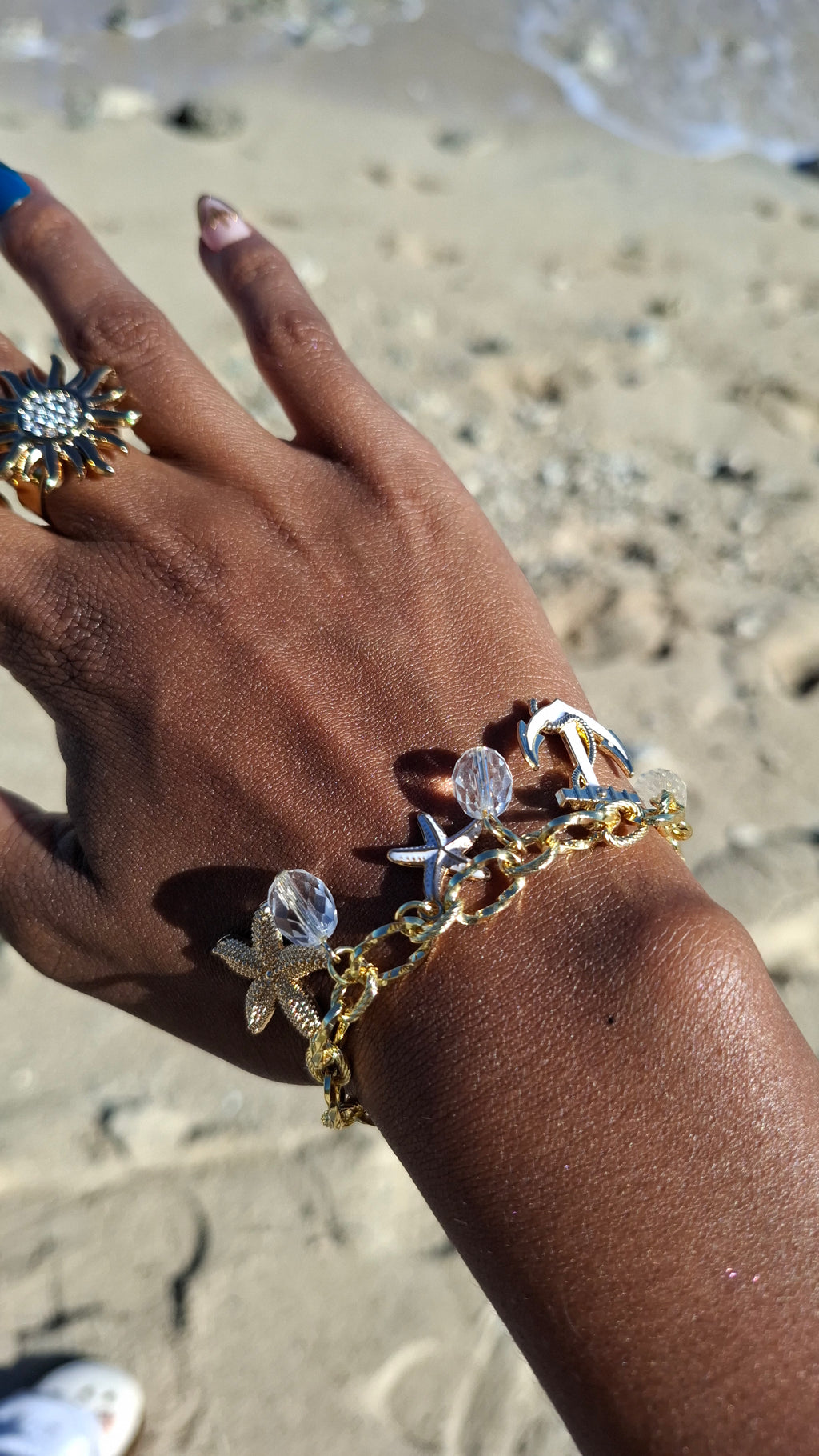 Le Bracelet " CARESSE " acier + laiton