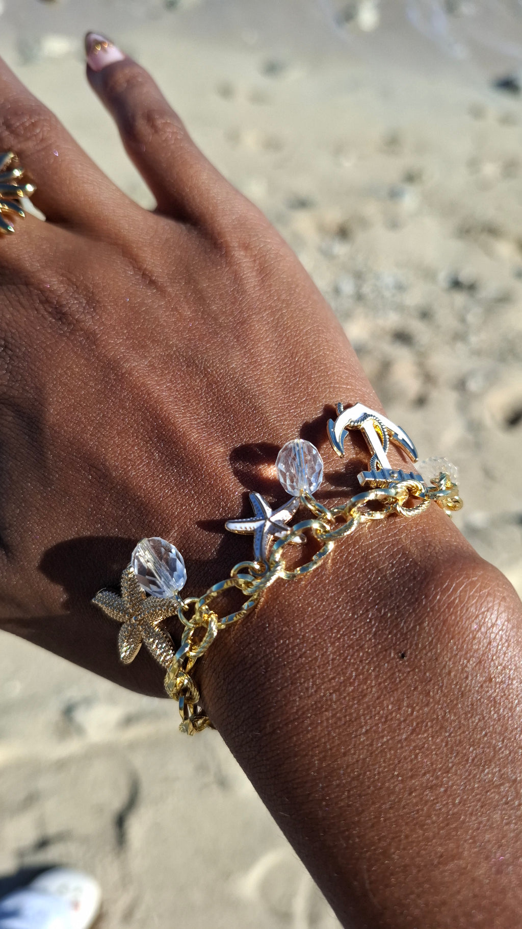 Le Bracelet " CARESSE " acier + laiton