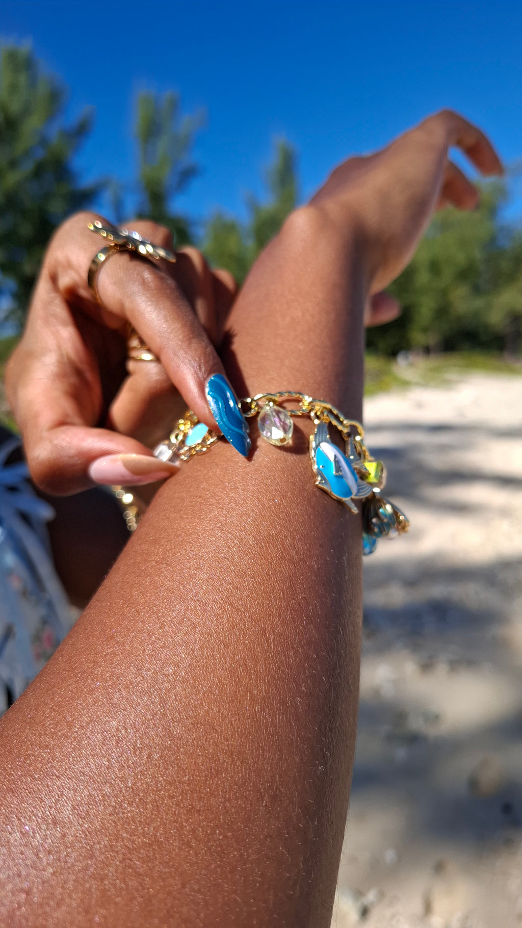 Le Bracelet " LAGUNA" acier + laiton