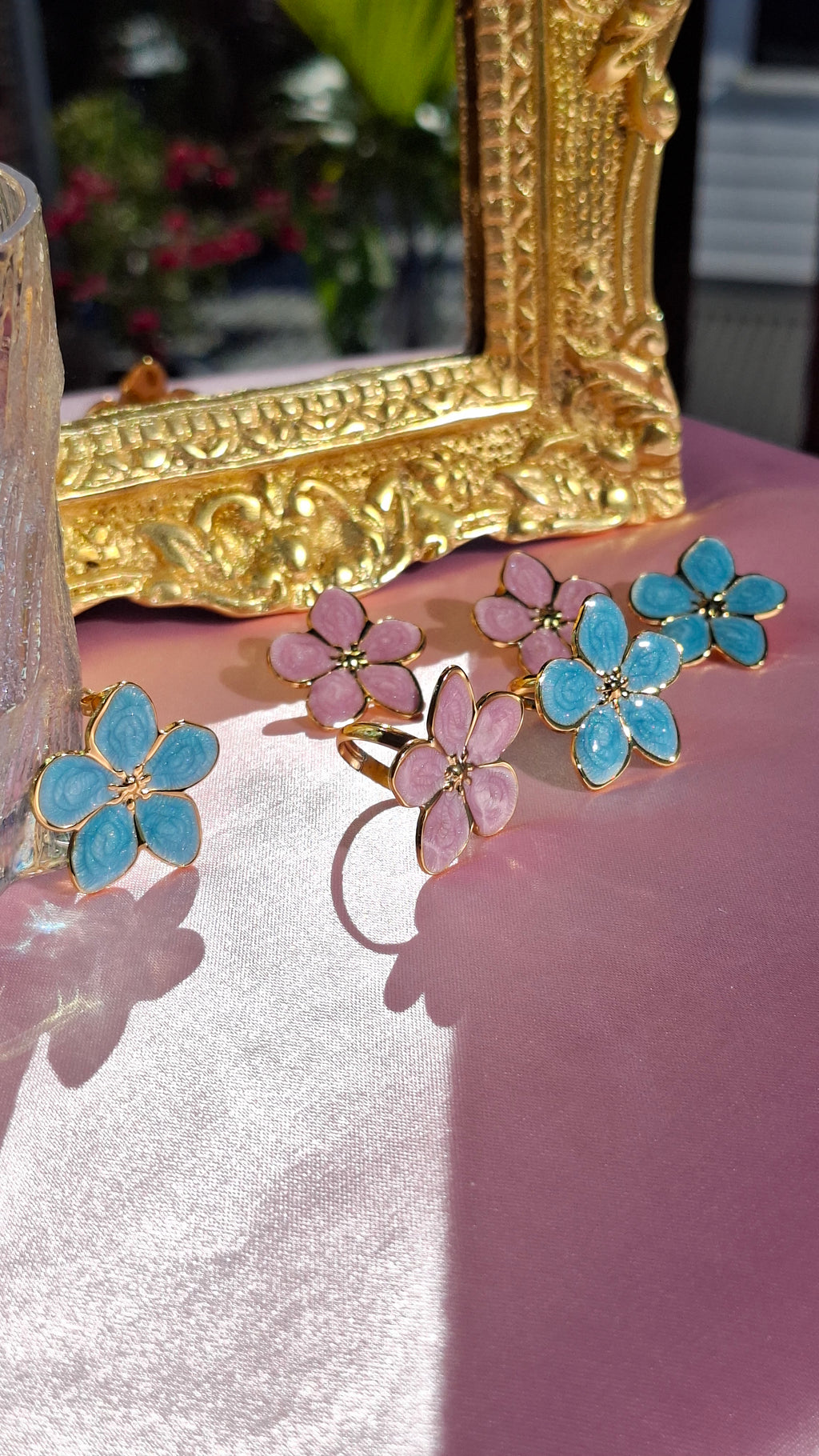 Le Duo " OSIRIS " bleu Bague + Boucles