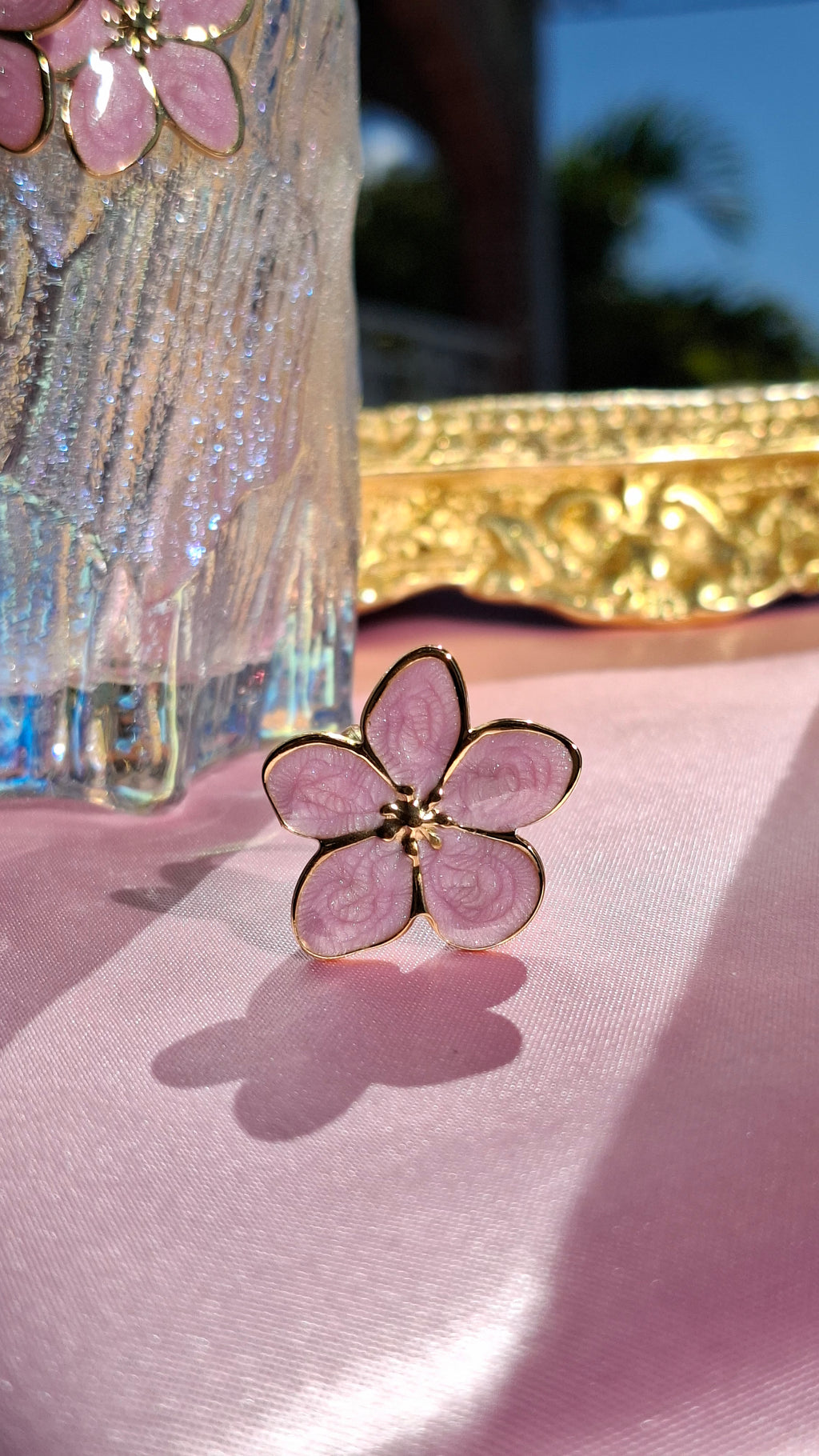 Le Duo " OSIRIS " rose Bague + Boucles