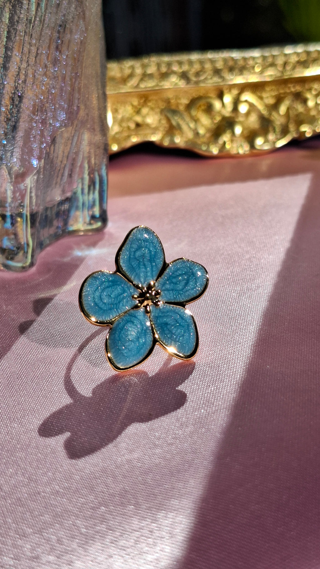Le Duo " OSIRIS " bleu Bague + Boucles