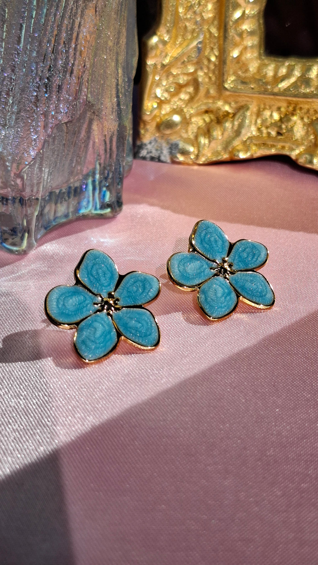 Le Duo " OSIRIS " bleu Bague + Boucles