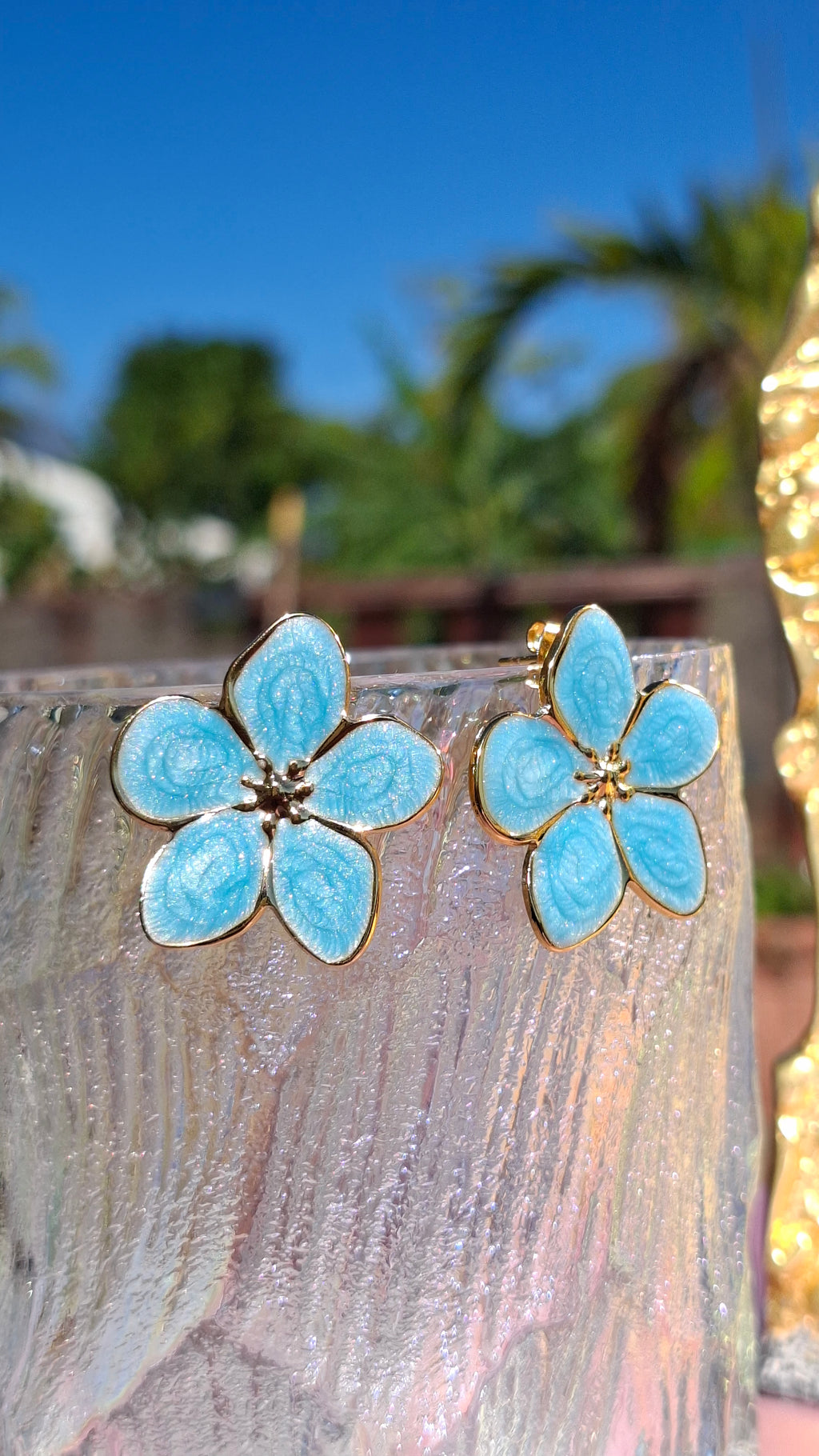 Le Duo " OSIRIS " bleu Bague + Boucles