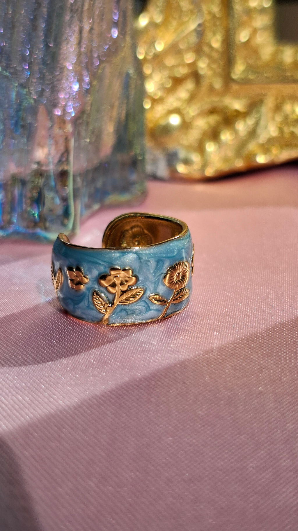 La bague " SAMIRA " bleu ajustable