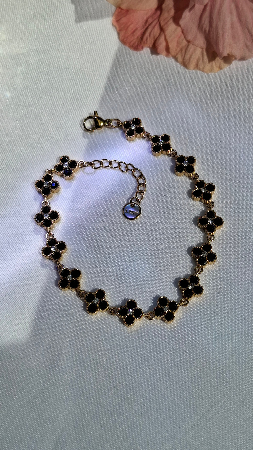 Le Bracelet " AUDREY " zircon noir
