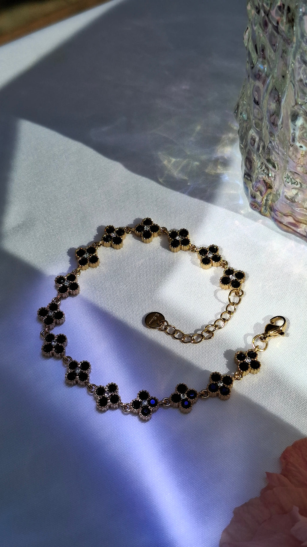 Le Bracelet " AUDREY " zircon noir