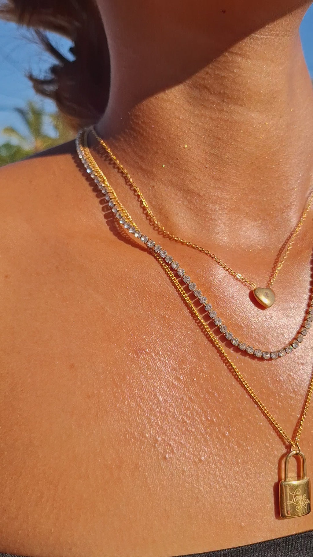 Le Collier à 3 couches " TENDRE AMOUR"