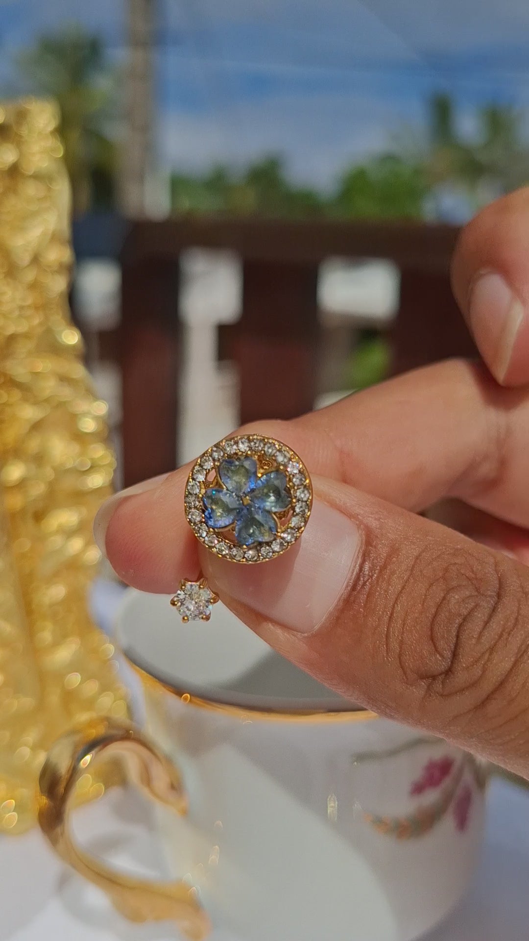 La Bague anti stress " RÊVE BLEU "❄️