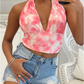 Crop top rose tie and dye Ensoleillé